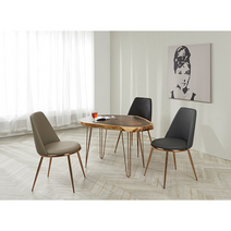 감공 로즈골드 카페 푹신한 의자 이케아 펠로 안락 1인 업소용 라운지 식탁 스터디 네일샵 일룸, 그레이