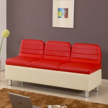 아워스토리 럭셔리인조가죽 등받이대기의자 스툴 2인용 3인용 장의자 csp139, csp139(3인용)-레드