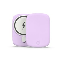 맥세이프 갤럭시 아이폰 고속 무선충전 보조배터리, 퍼플, 5000mAh