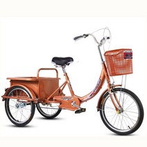 성인용 세발자전거 노인 성인용 3륜 자전거, 샴페인 골드 일반