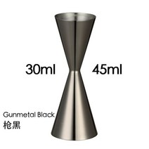 칵테일 쉐이커 세트 조주기능사 바텐더 일본식 지거 더블 바 측정 도구 3060ml 3045ml, Black 30 45ml