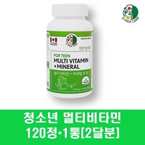 청소년멀티비타민 미네랄 영양제 보충제 포틴 수험생비타민 고3 고등학생 중학생 성장기 어린이 비타민b12 b1 b6 비타민d 요오드 비오틴, 1개