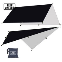 블랙코팅타프 풋프린트/그라운드시트 캠핑 케이프 초경량 3 x 야외 차양막 해변 직사각형 방수포 3x5m 방수 텐트 덮개 3x4 자외선 차단, Black+3x4m no accessory