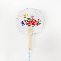 민화 요양센터 미술교실 여름 부채꾸미기 유아 체험 손부채 실버타운 인지놀이 요양원, 스텐실 T16