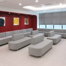 병원 요양원 매장 호텔 로비 대기실 휴게실 인조가죽 쇼파 소파 양면 단면, 진베이지