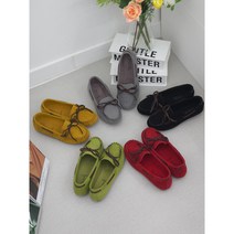 메르나뛰 리본 스트랩 스티치 모카신 플랫슈즈 단화 1.5cm