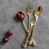 바보사랑 골드 티타늄 브런치 커트러리(3style)lovesweety.꾸미기 좋은날, 상세설명 참조, 브런치포크