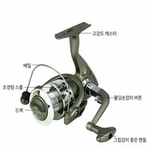 릴낚시 여성릴 스피닝 릴 초보 고급 입문용 어린이 베스 우럭 참돔 광어 다운샷 농어 가물치 낚시 대형, 7000번