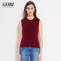 고비 몽골 캐시미어 스웨터 여성 민소매 가을 신작 100 순수 캐시미어 슬림 바닥 셔츠