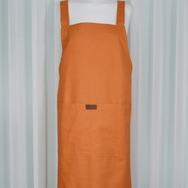 사랑예감 국내산 패션 수제 앞치마, 오렌지