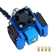 Haldis 3D 프린터 Bowden 압출기 핫엔드 키트 업그레이드된 12V 화산 올 메탈 V6 J-헤드 압출 핫 엔드 부품 황동 노즐 5개 + 냉각 팬 3개(3010) 모든 1, 12V V6