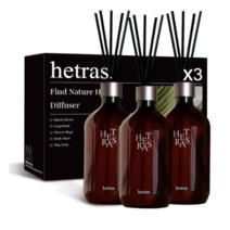 헤트라스 프리미엄 디퓨저 500ml x 3p 세트, 퓨어다우니향, 42개