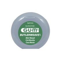 GUM 민트왁스위브 미니 치실(3.6m), 6개입