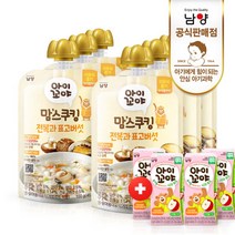 [남양유업] 맘스쿠킹 이유식 6개_전복과표고버섯(9개월-)+주스4팩 증정, 상세 설명 참조