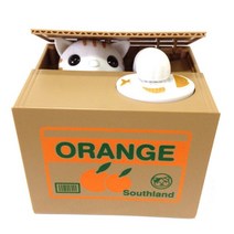고양이 돼지 저금통 동전 상자 개 예금 돈 절약 금고 전자 현금 플라스틱 안전 어린이 키즈 홈, 05 White Cat