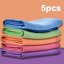 유리행주 주방 천 청소 수건 그리스 방지 닦는 걸레 흡수성 물고기 비늘 천 유리창 접시 40x30cm
