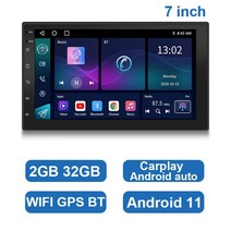 ESSGOO-2 딘 7 9 10 인치 안드로이드 자동차 라디오 2G 32G 범용 멀티미디어 플레이어 카플레이 자동 스테레오 블루투스, 01 7 inch Standard