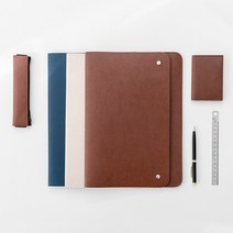 뉴비건 레더 A4오거나이저, 블루