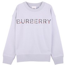 버버리 키즈 6Y~10Y 체크로고 맨투맨 8047903 A2165