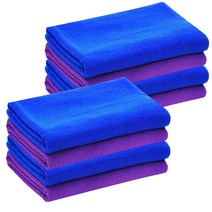 극세사타올 강한내구성 75x35cm 블루 퍼플 8장, 블루4장+퍼플4장