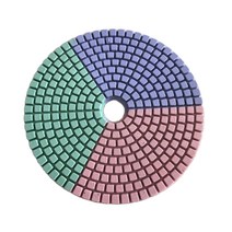 대리석연마5인치 3 색 125mm 연마 다이아몬드 습식 패드 돌 대리석 화강암 석영 연삭용 디스크, [09] 1000, [01] 5 inch