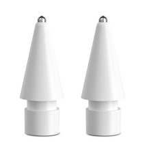 더조은셀러 2개입 애플펜슬 호환 반영구 메탈 펜촉 2 1 세대 교체형, 화이트, 미들타입, 2개