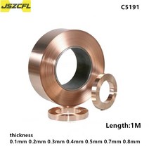 1M C5191 인 구리 스트립 0.2-0.8mm 내마모성 주석 인광체 청동 테이프 레이저 절단 처리용, [19] 0.8X30X1000mm
