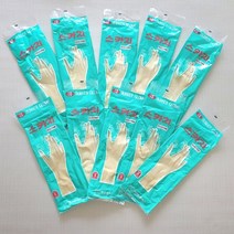 편안손 라텍스 스카지 고무장갑 10켤레