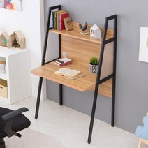 e스마트 스틸 바움 독서실책상, 아카시아/블랙