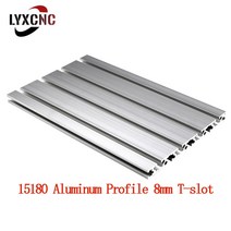 1pc 15180 알루미늄 프로파일 압출 8mm t-슬롯 cnc 3d 프린터 부품 작업대 프레임 알루마이트 선형 레일 1004005006001000mm, 100mm