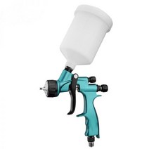 건 에어리스 도장기 페인트 스프레이 CV1 HVLP 페인팅 자동차 1.3mm, Lake Blue, 1300ml