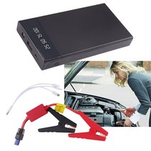 자동차배터리충전기 점프스타터 다기능 자동차 10000mah 12v 전원 은행 비상 충전기 휴대용 자동 배터리 스테이션 부스터 시작 장치, 빨간색