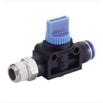 다용도 에어호스연결 유공압 핸드 제어 조절 밸브 원터치 나사형 HVF type, 0410