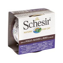 쉐지애 고양이캔 내추럴스타일 85g/닭고기+소고기+쌀 고양이간식, 1개