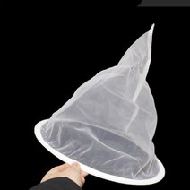 양봉 잡화 초 미세 깔때기 모양의 꿀 여과기 그물 불순물 필터 천 특수 도구 정원 취미, 하얀, L