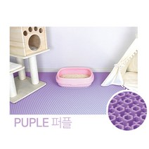 꿀벌 고양이 매트 사막화방지 화장실 모래매트, 보라