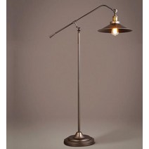 장스탠드 미국 시골 빈티지 로프트 성격 긴 팔 플로어 램프 스터디 룸 휴게실 Bedroon Standing Light, 02 Bronze