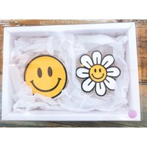 [송스] 스마일 SET - 석고방향제, 일랑일랑, 보라, 자석용