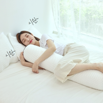 슈퍼 쿨링 냉감 바디필로우 베개커버 일자 쿠션베개 배개 안고자는 인형 마약 꿀잠 시어서커 롱쿠션, (화이트) 바디필로우