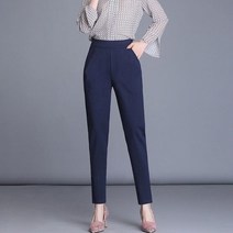 빅블루 국내생산 여자 슬림한 밴딩기모바지 일자슬랙스