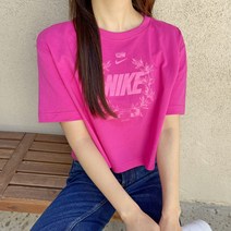 나이키 여성 빅토리 크롭 반팔티셔츠