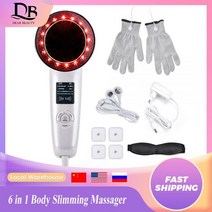 셀룰라이트 마사지기 바디 슬림 마사지 초음파 지방 버너 기계 Ems 근육 자극 진동기 화장품기구, au 플러그