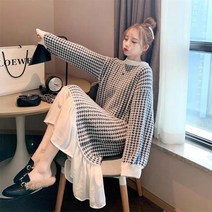 꽃소담 여자 봄가을겨울 반폴라 레이어드 롱 스웨터 원피스 QQA2796