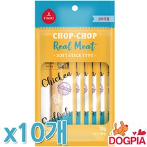 피니키 강아지간식 찹찹 리얼 미트스틱 치킨&대구 70g, 10개입