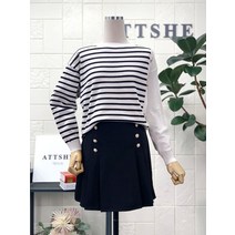 애티쉬 NEW 단가라 배색니트 BNS1R157