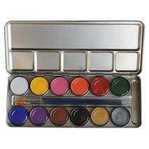 J/X professional 분장용 물감 오일 베이스 컬러 4g 12색 유성제품