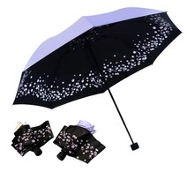 우아한클릭 초경량 자외선차단 암막 접이식 3단 수동양산 가벼운 우산 우양산 양우산