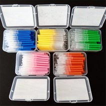 치면착색제 교정용왁스 치과용 고리 유아 아기치실 60pcs 0.6-1.5mm 치간 브러쉬 건강 관리 치아 푸시 풀 escova 음식과 플라크 제거 더 나은 치아 구강 위생 도구, 0.8mm 녹색