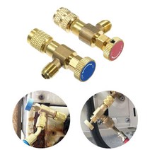 R410A R22 에어컨 냉매 액체 안전 밸브 1/4 "안전 어댑터 에어컨 수리 및 불소 수공구, 03 C