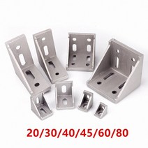 5 20 pcs 2020 2028 3030 3060 4040 4080 6060 8080 알루미늄 코너 브래킷 30 40 45 60 프로파일 커넥터 CNC 라우터, 4040 10PCS